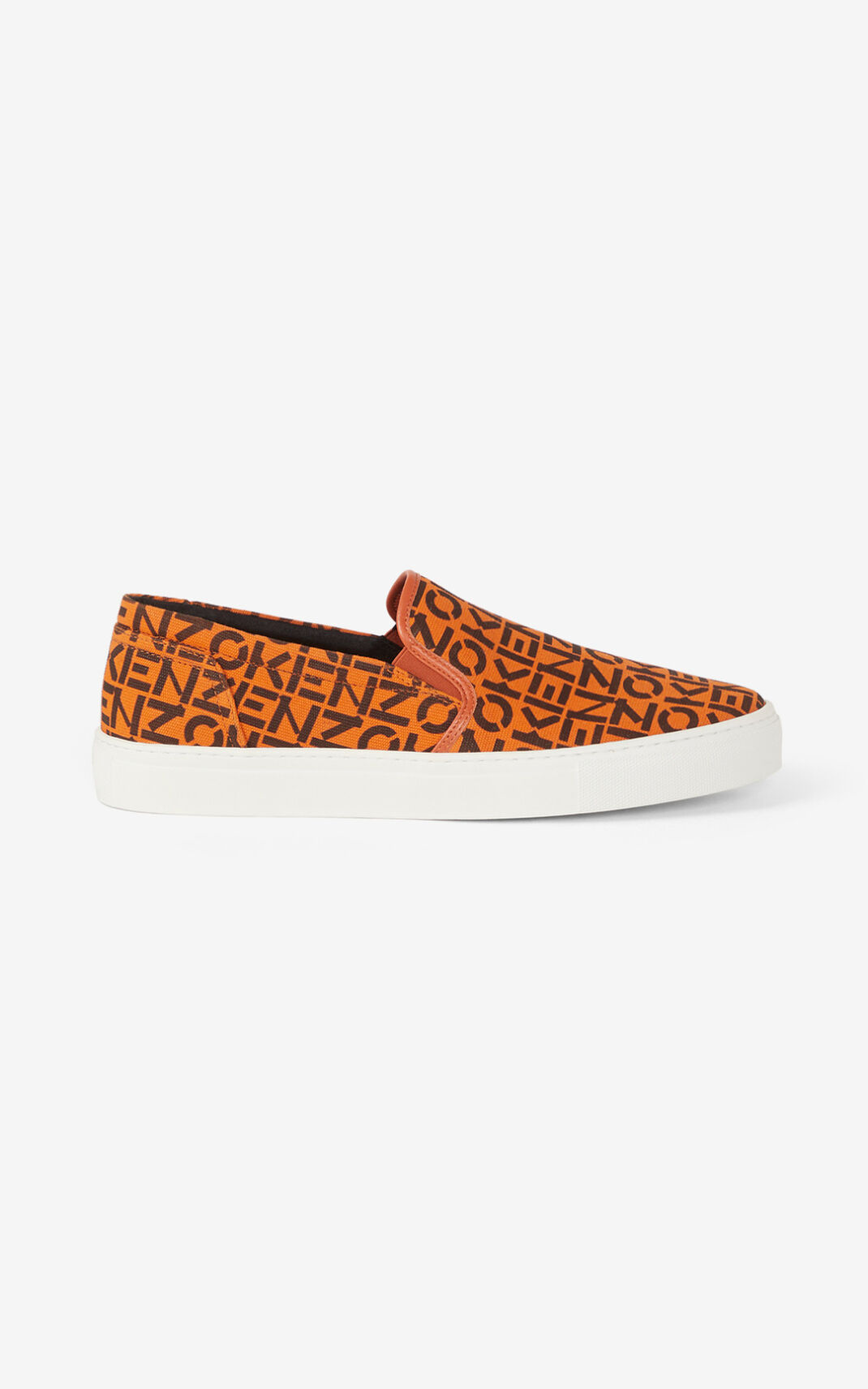 Tênis Kenzo K Skate Monogram laceless Masculino - Laranja Escuro | 968WBETSA